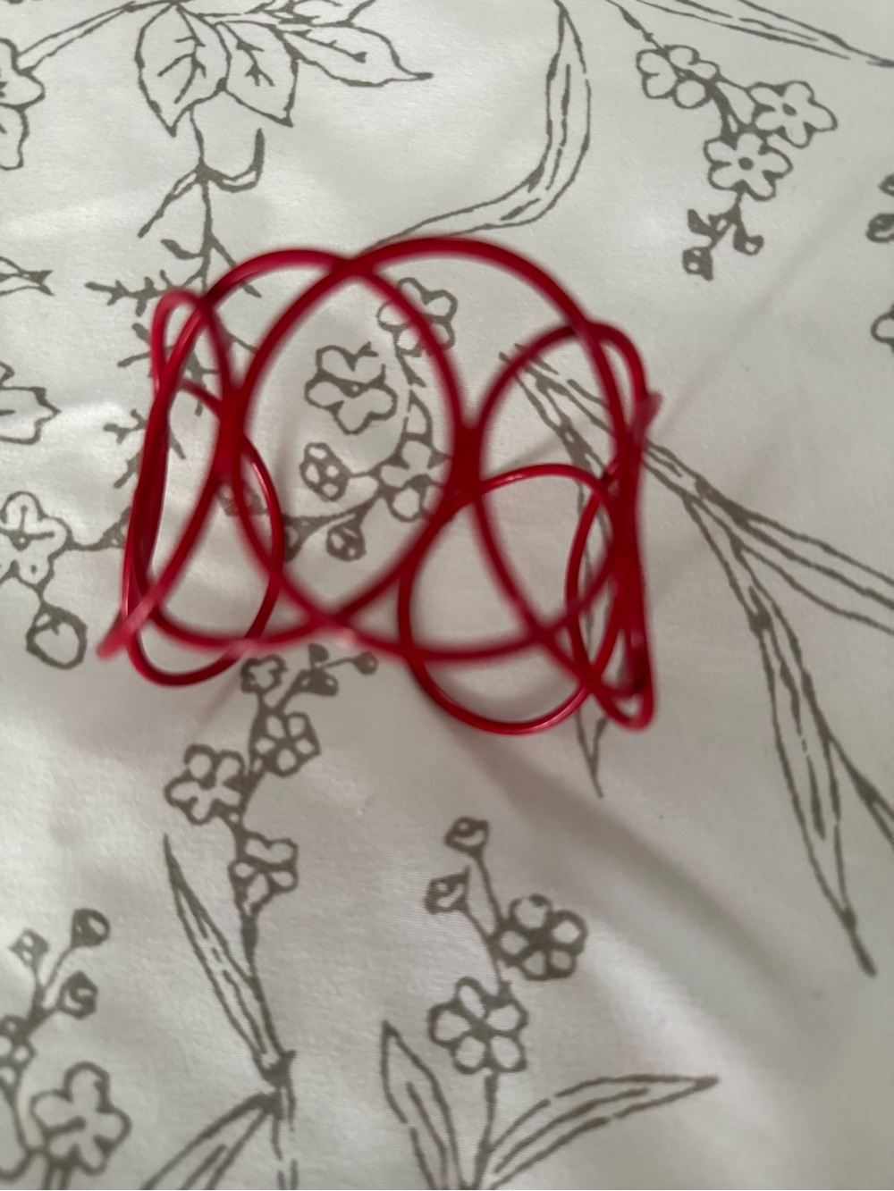 Red Spiral Wire Cuff Bracelet - Women Accessories